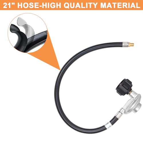 Propane Hose Adapter for Portable Gas Grill, 6FT, Black K900650