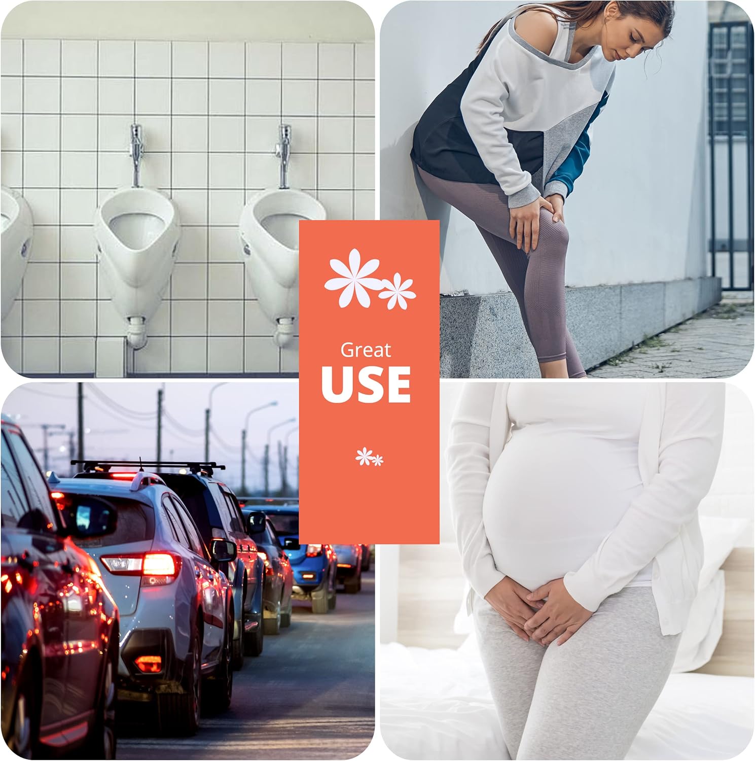 Leakproof Portable Urinal Funnel for Women, Reusable, for Camping & Post-Surgery Use X106580