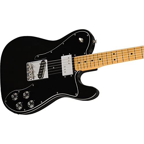 70s Custom Telecaster Electric Guitar, Black, Maple Fingerboard J531