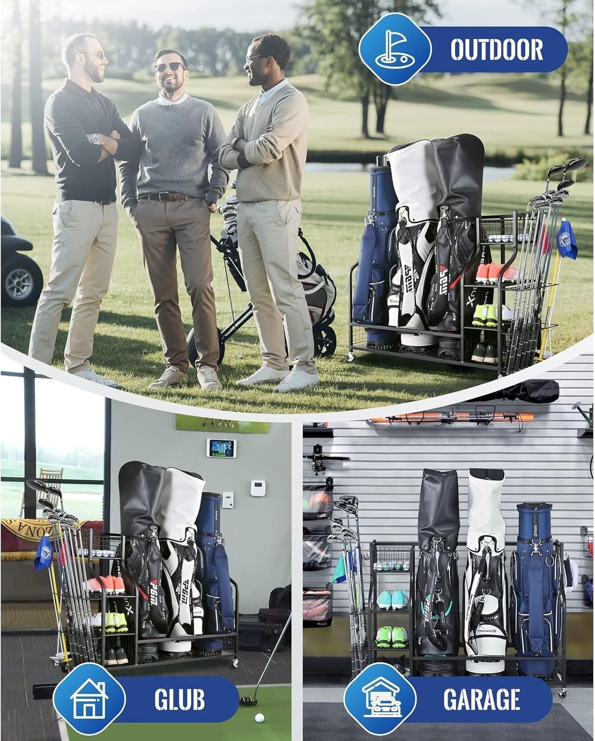 Golf Bag Storage Rack for Garage L744