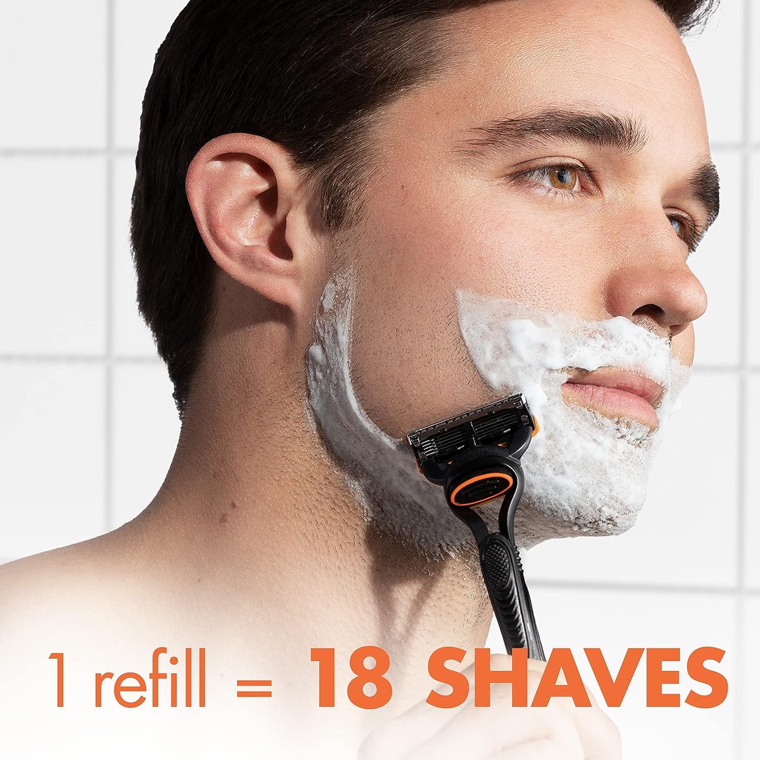 Razor Blade Refills for Men, 8 Count + Pouch and Cleaning Cloth P8761