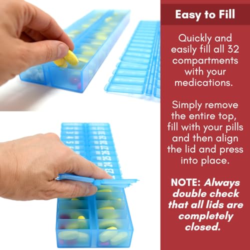 AM & PM 31-Day Pill Organizer Set for One Month D17718