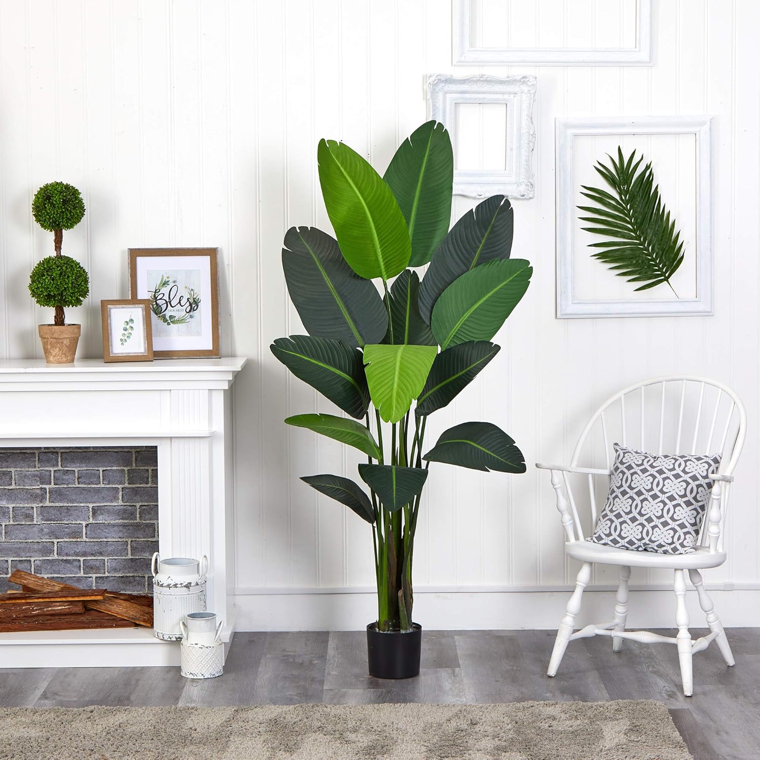 69in Artificial Travelers Palm Tree, Green W35755