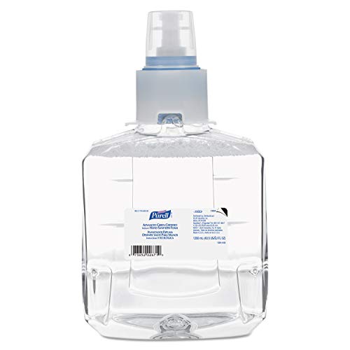 PURELL Advanced Hand Sanitizer Foam, 1200 mL Sanitizer Refill for PURELL LTX-12 Touch-Free Dispenser (Pack of 2) - 1905-02
