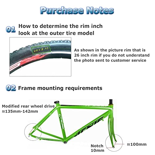 Electric Bicycle Conversion Kit Rear Wheel with LCD Display, 48V 1500W P94614