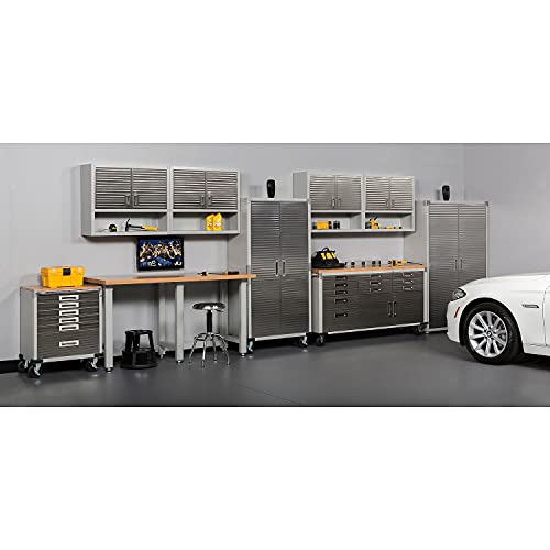 Heavy Duty Rolling Cabinet Workbench with Solid Wood Top, 12-Drawer Z6174