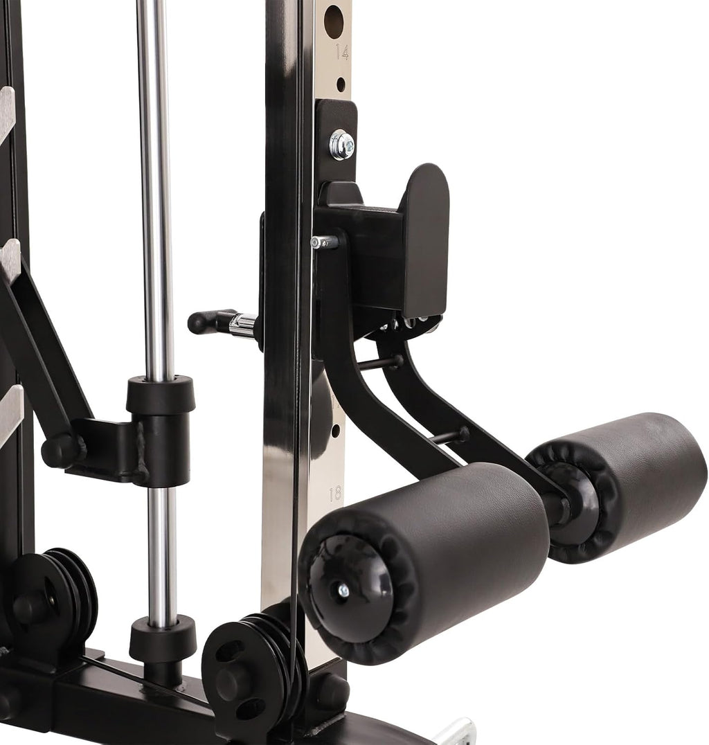 Smith Machine Home Gym Total Body Cage Workout Tower Squat Rack with Pulley K97578
