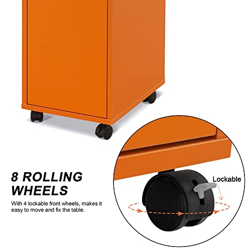Manicure Table with 4 Drawers and Lockable Wheels A832929