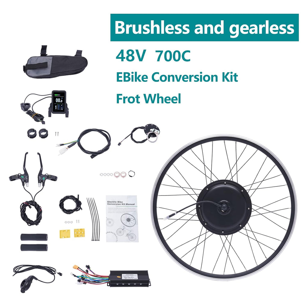 48V 1000W Electric Bicycle Front Hub Motor Conversion Kit F4139