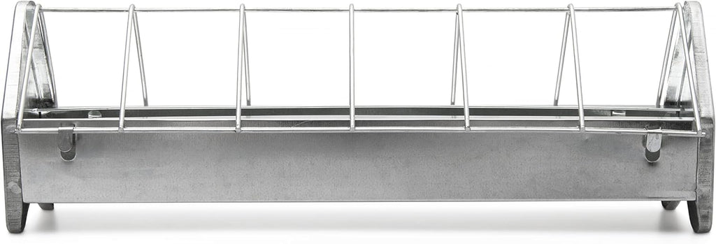 Galvanized Metal Chicken Feeder Trough with Anti Roosting Guard R131346