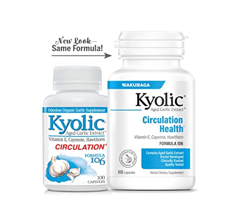 Aged Garlic Extract Circulation Health Supplement, 300 Capsules F74513