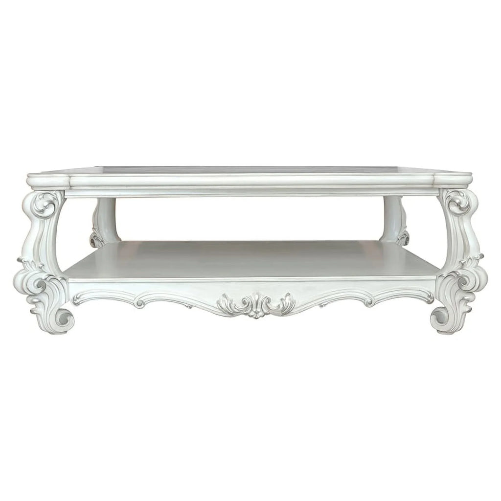 Rectangular Wood Coffee Table with Bottom Shelf Q994256