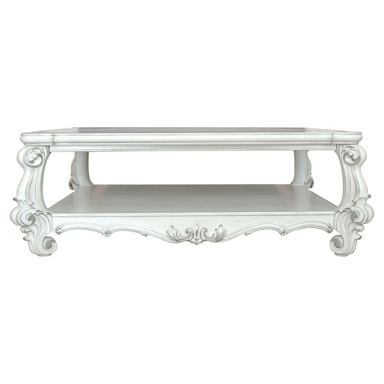 Rectangular Wood Coffee Table with Bottom Shelf Q994256