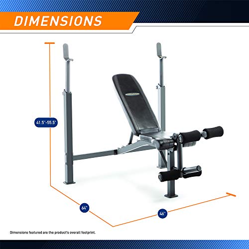 Olympic Weight Bench with Preacher Curl Pad and Leg Developer R7323