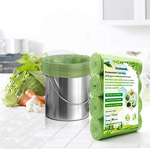 Biodegradable Trash Bags 4-6 Gallon, 100 Counts, Extra Thick M699040