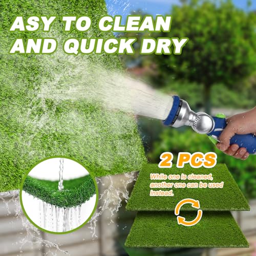 2 Pack 26"x30" Reusable Dog Grass Pee Pads with Drainage Holes U9354