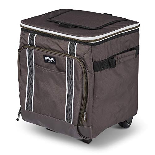 Large Portable Insulated Soft Cooler with Rolling Wheels Y8457