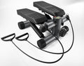 Steppers for Exercise, Stair Stepper with Resistance Bands, Mini Stepper with 300LBS Loading Capacity, Hydraulic Fitness Stepper with LCD Monitor