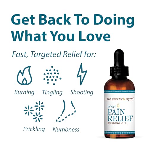 Foot Pain Relief Rubbing Oil with Essential Oils, 2 Pack T444