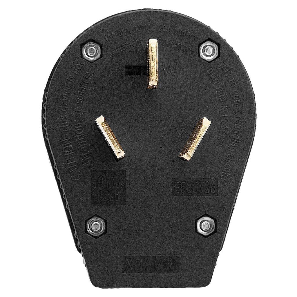 50Amp 3-Prong Dryer Plug Nema 10-50P, 125/250V Angle Plug G957