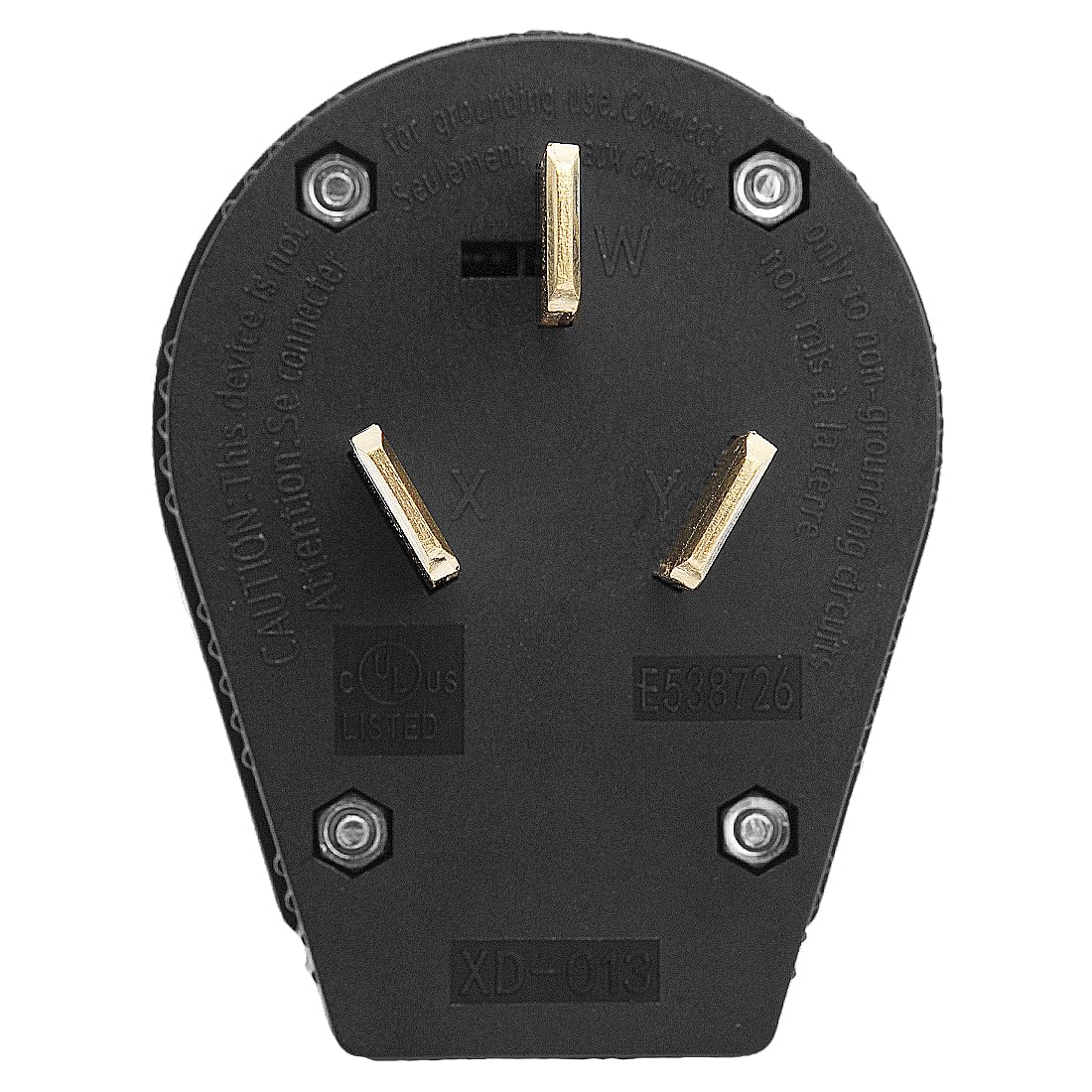 50Amp 3-Prong Dryer Plug Nema 10-50P, 125/250V Angle Plug G957