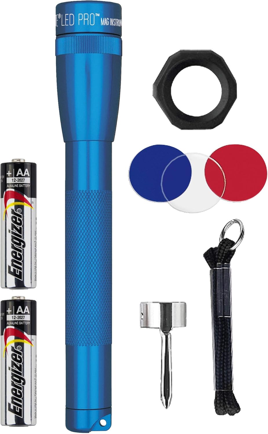 Mini LED 2 Cell AA Flashlight Black J811