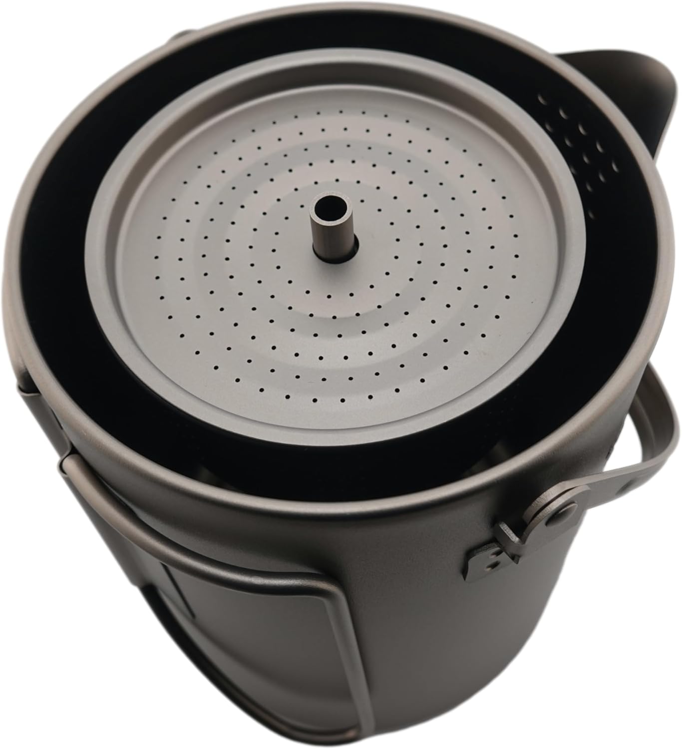Titanium Percolator Coffee Maker Pot 1.5L Ultralight Camping Kettle K7800