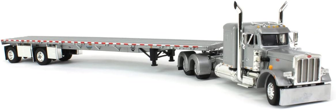1/64 Peterbilt 359 Flattop Sleeper with 53' Flatbed Trailer E718