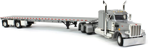 1/64 Peterbilt 359 Flattop Sleeper with 53' Flatbed Trailer E718