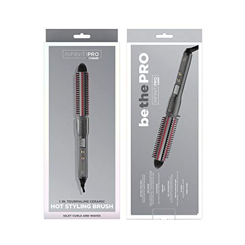 Nano Tourmaline Ceramic Hot Curl Brush, 1-Inch E139542