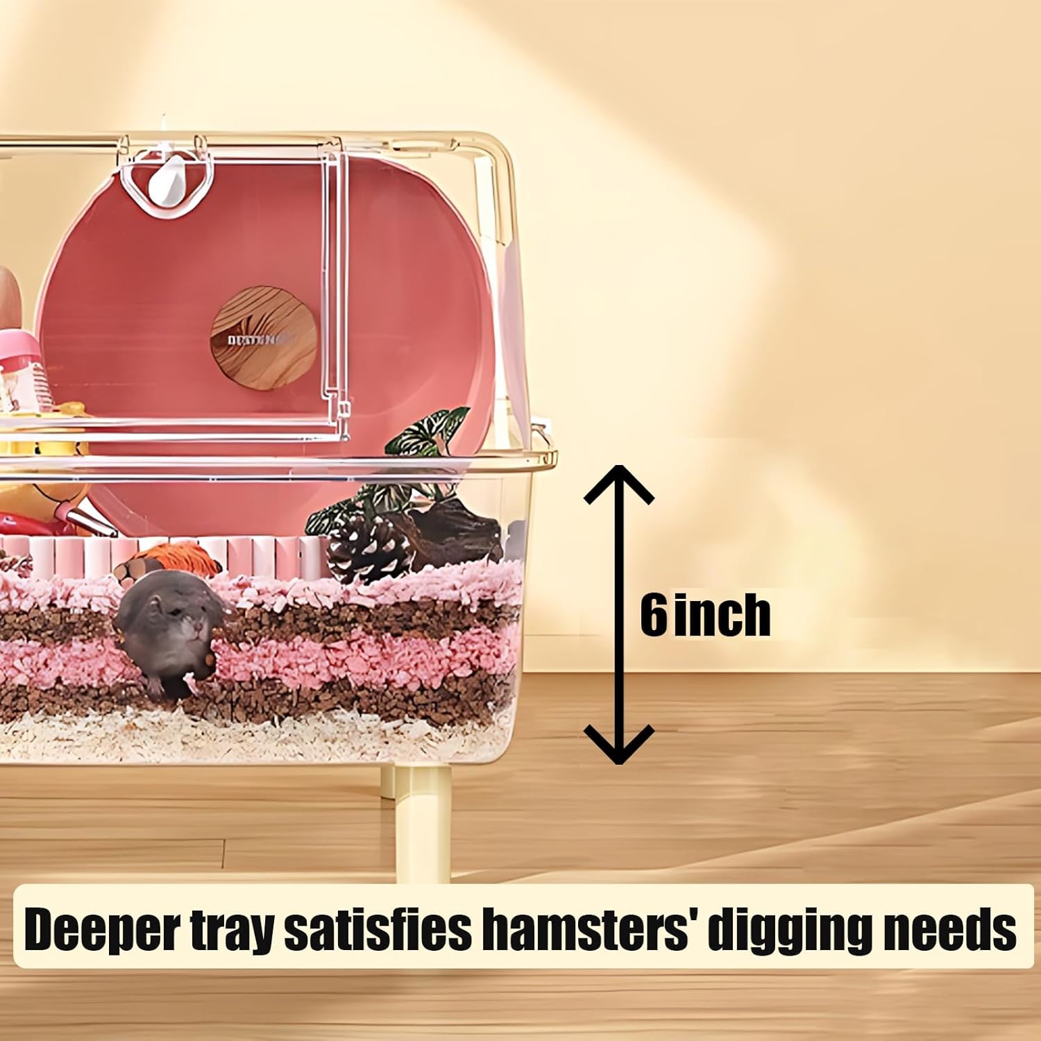 Transparent Acrylic Small Animal Habitat with Slide X5245