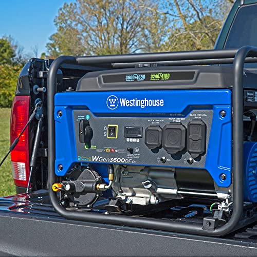 Portable Dual Fuel Generator 4650 Peak Watt, Remote Electric Start, RV Ready C237