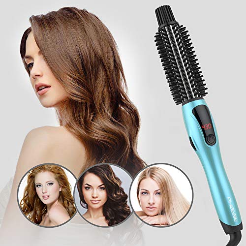 Curling Iron Brush, Dual Voltage Travel 1 Inch Ceramic Tourmaline Ionic Hair Curler Z3094