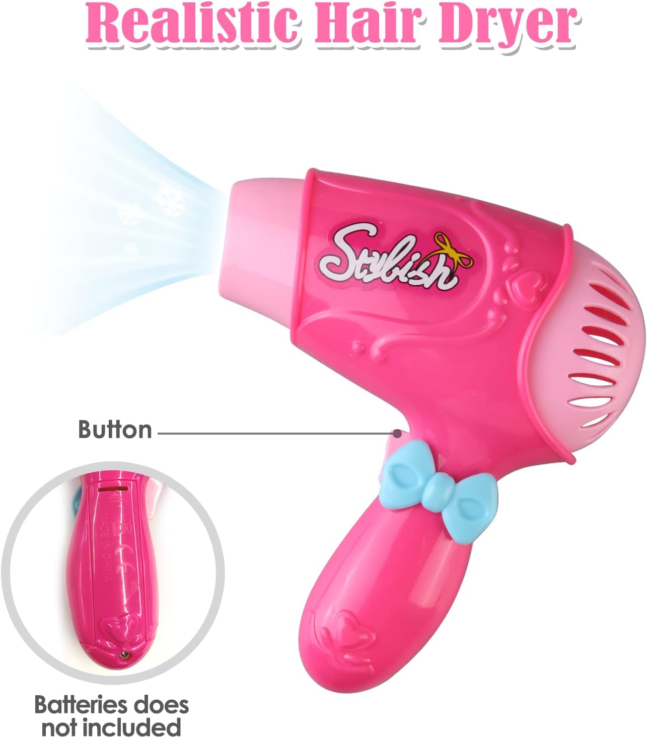 Kids Hair Salon Toy Set with Hair Dryer and Beauty Accessories N114904