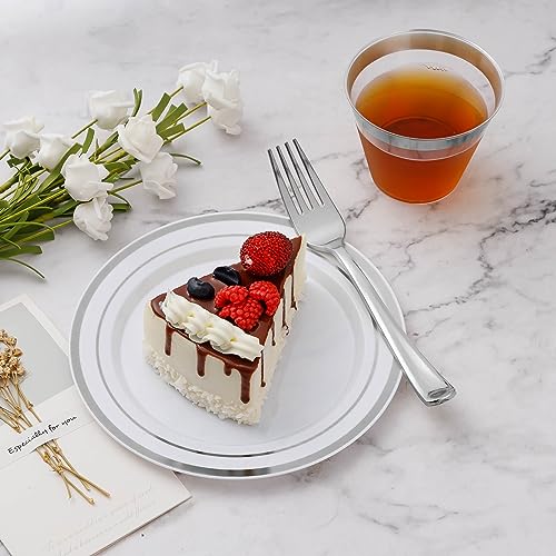 Gold Disposable Dinnerware Set for Party, Wedding, Anniversary Z574826