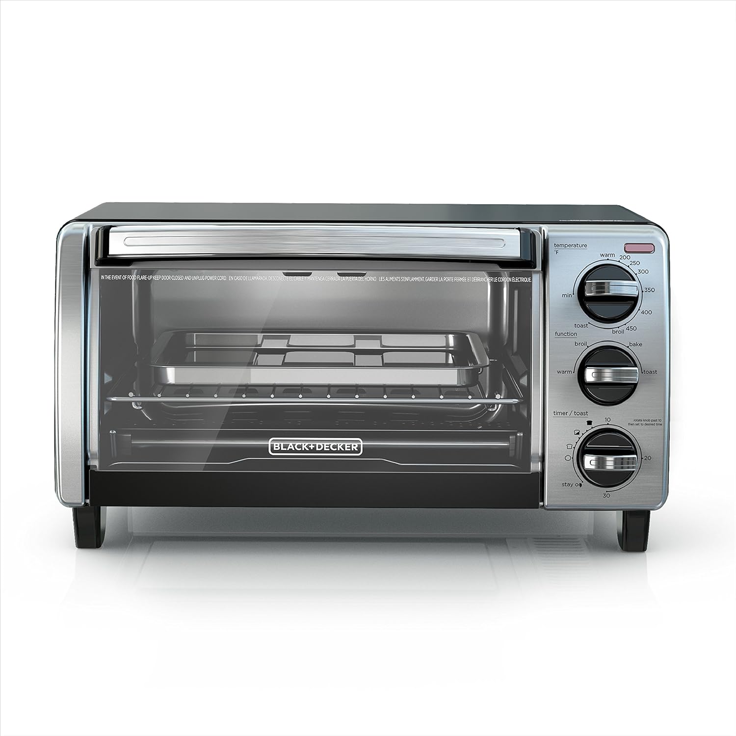 4-Slice Toaster Oven with Natural Convection, Stainless Steel S193