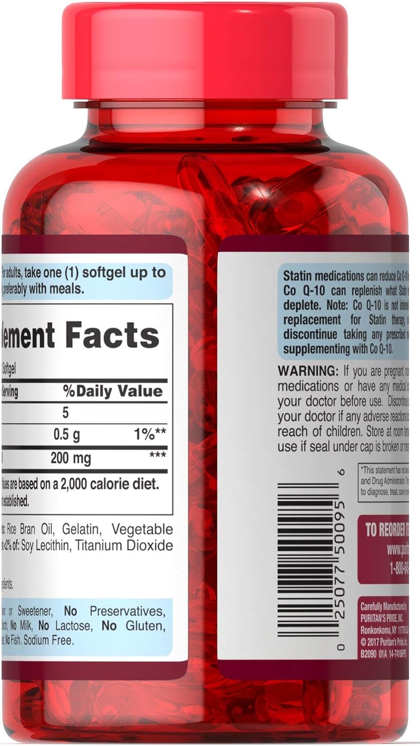 CoQ10 200 mg Supplement, 240 Count T731390