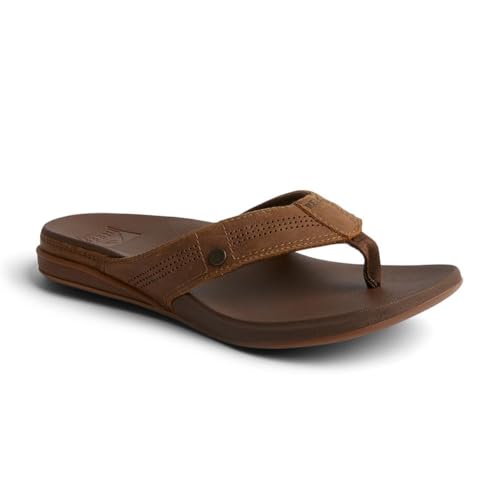 Men's Leather Flip Flop with Cushion Footbed E88429