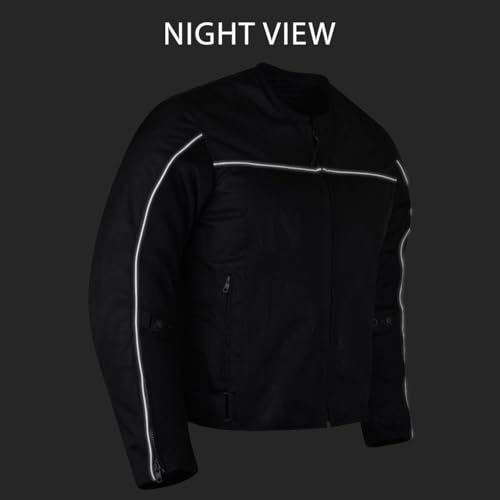 Men's Reflective Mesh Motorcycle Jacket with CE Armor W478