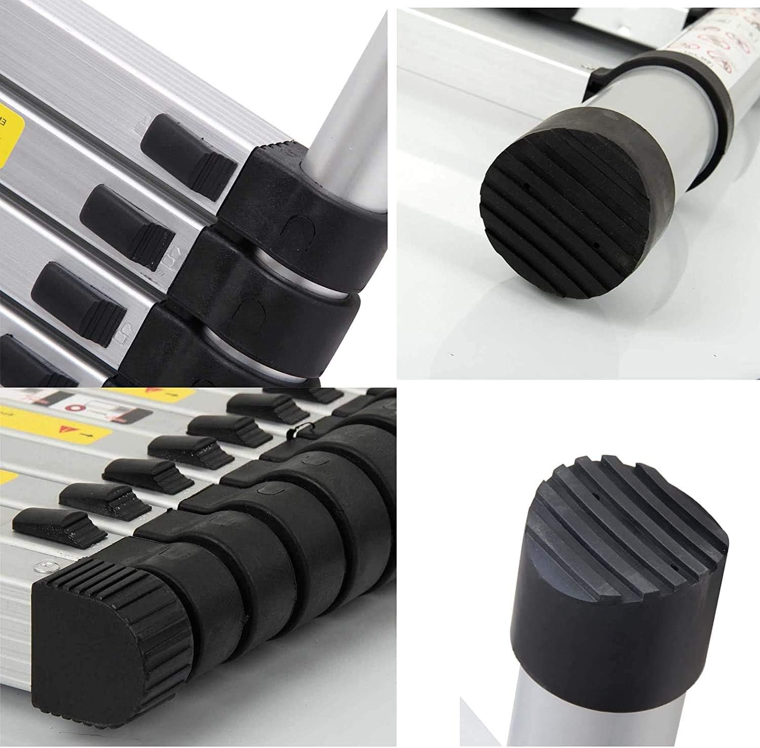 Telescopic Aluminum Extension Ladder 16 Steps with Slip-Proof Feet K859836