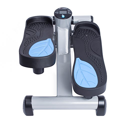 Mini Stepper for Home Cardio Workout with Resistance Bands and LCD Monitor Z364327