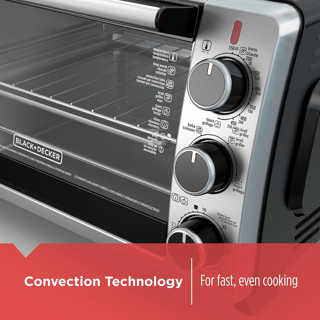 6-Slice Convection Oven, Black/Silver H227954