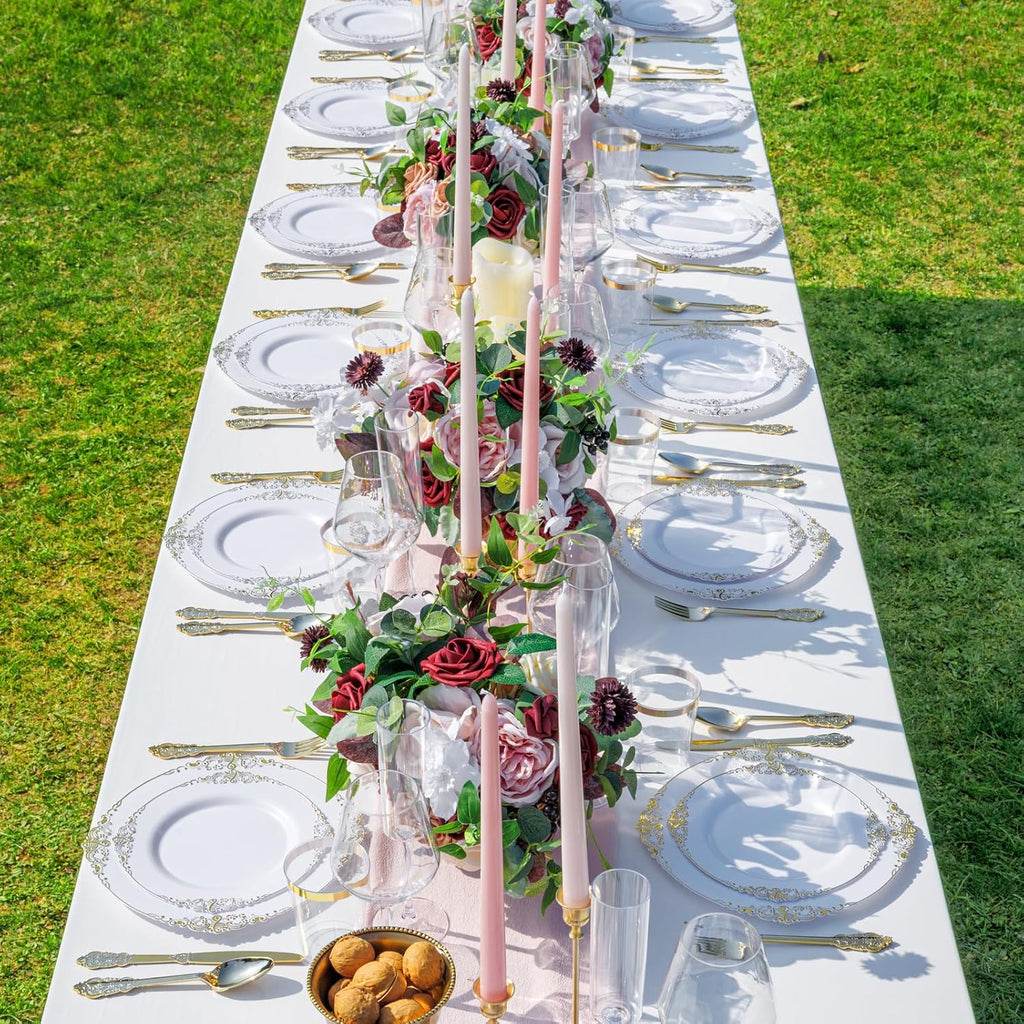 Gold Plastic Dinnerware Set for 50 Guests B56368