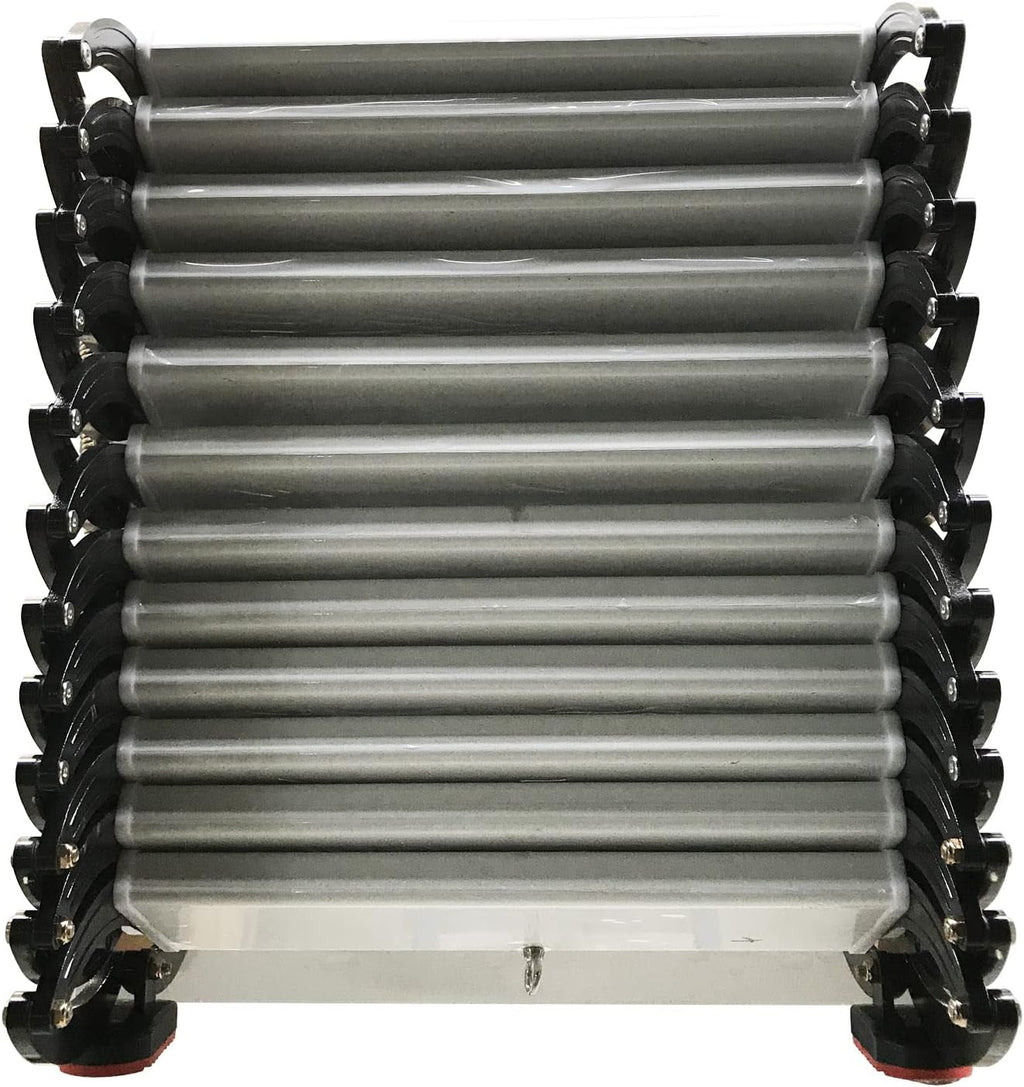 Attic Ladder Steps Pull Down 12 Steps, Wall-mounted Folding Stairs with Armrests, 9.8 ft Height T523752