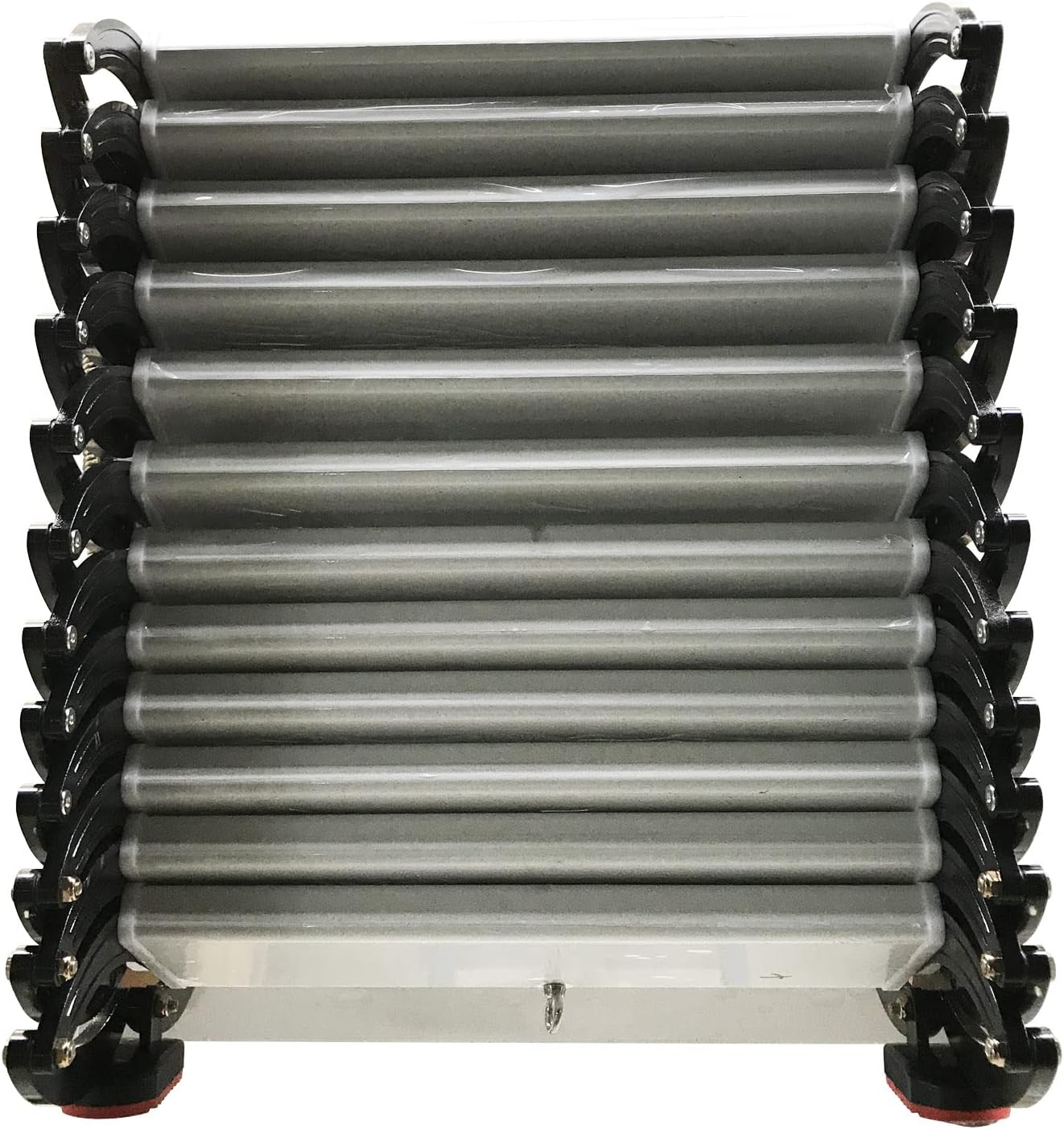 Attic Ladder Steps Pull Down 12 Steps, Wall-mounted Folding Stairs with Armrests, 9.8 ft Height T523752