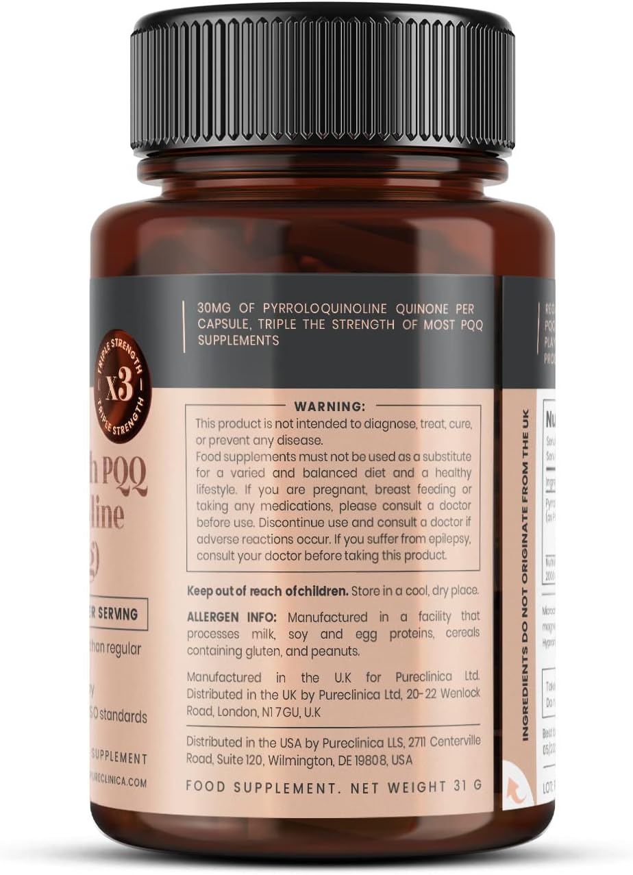 PQQ 30mg Veggie Capsules, 60 Count E769305