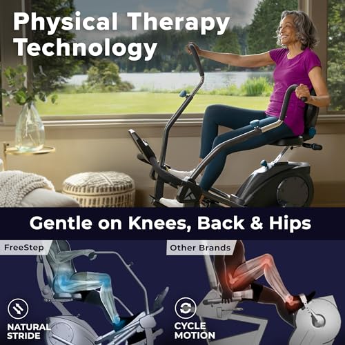 Recumbent Cross Trainer Stepper with Zero-Impact Exercise O535022