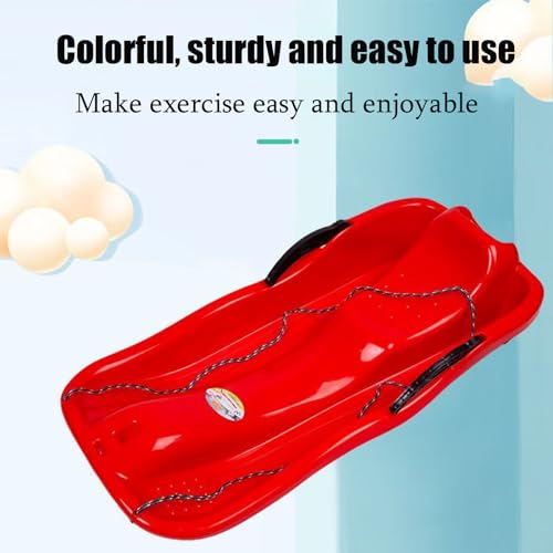 Plastic Snow Sled with Pull Rope and Handles for Winter D3491