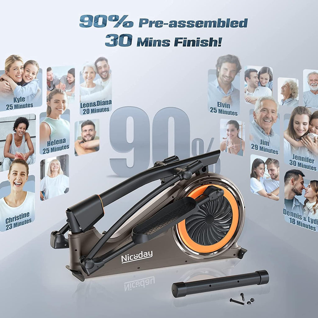 Elliptical Machine & Recumbent Exercise Bike, 16 Resistance Levels D22539