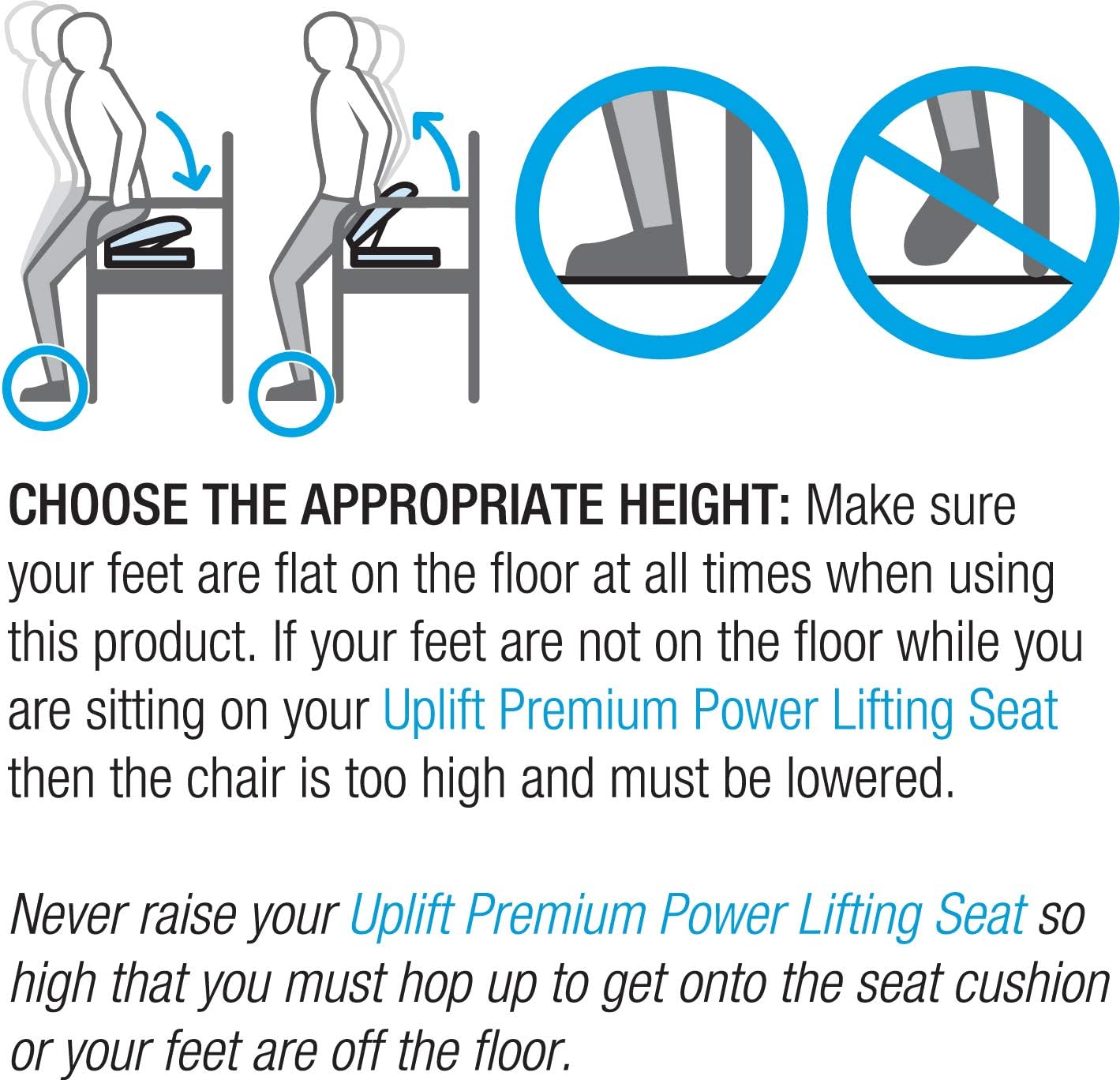 Portable Electric Lifting Seat, Supports Up to 300 Pounds, Navy Blue G805407